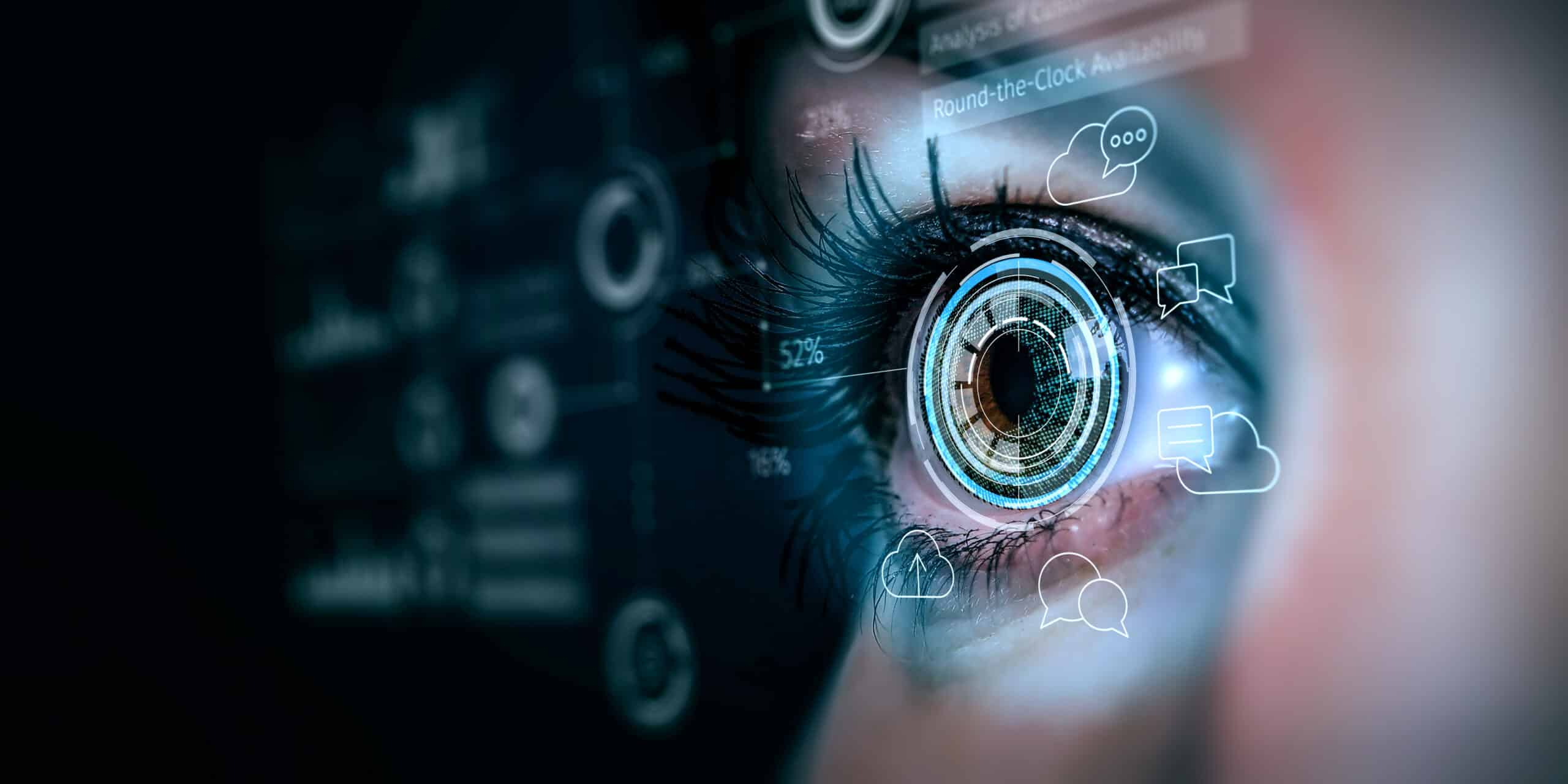 And Iris being scanned for recognition.